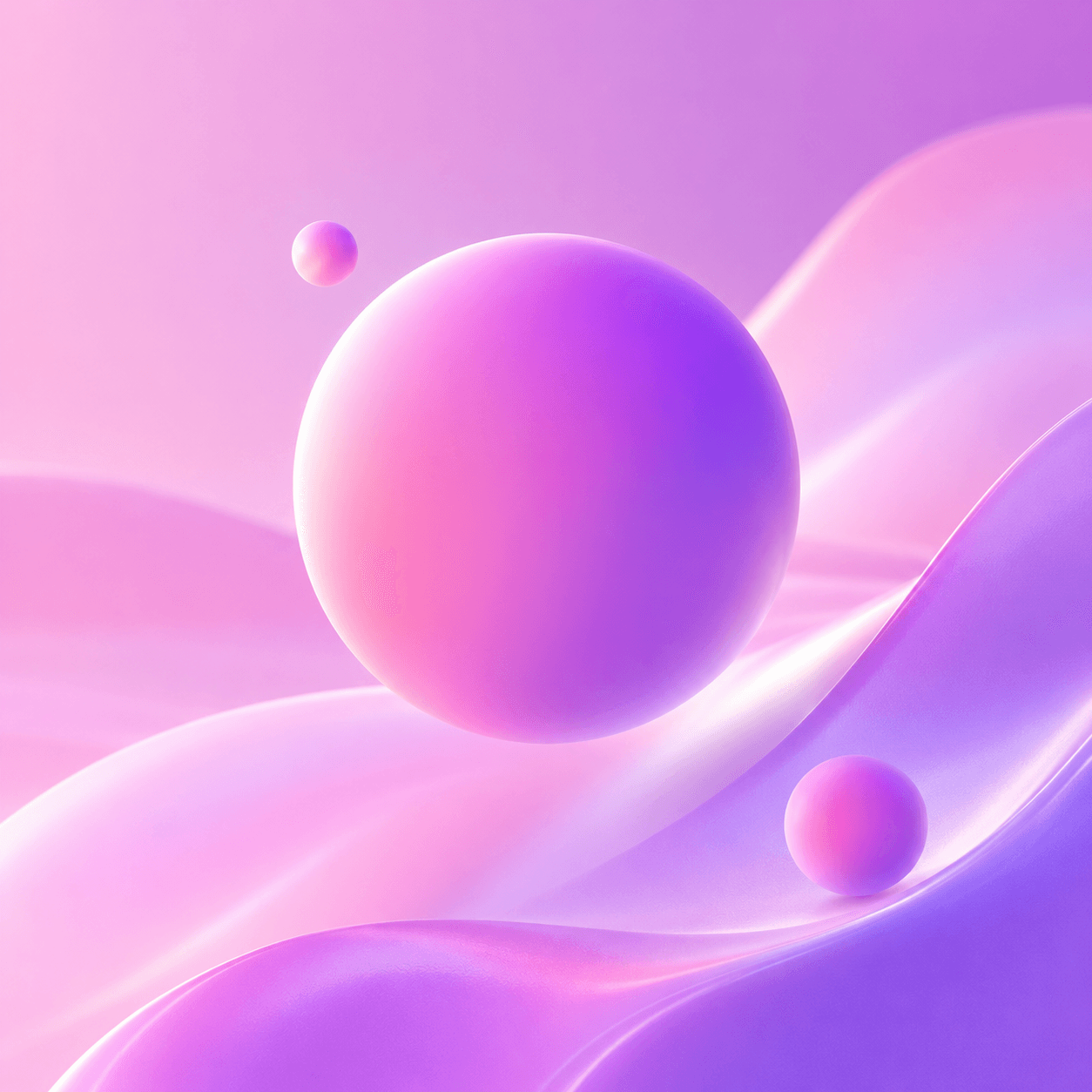 Abstract floating spheres
