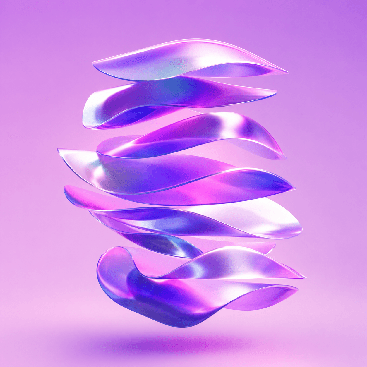 Layered holographic ribbon wave